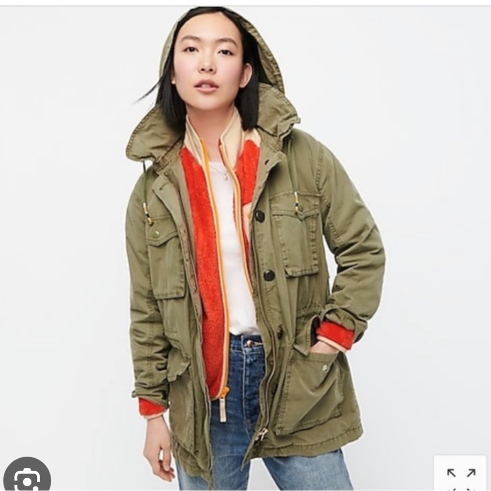 JCrew lightweight utility jacket - green